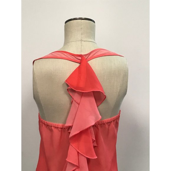 NWT Tulle Cascade Ruffle Back Sheer Sleeveless Top - Picture 3 of 3